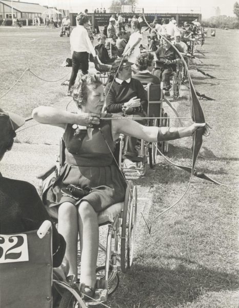 Margaret Maughan at the first Paralympic Games